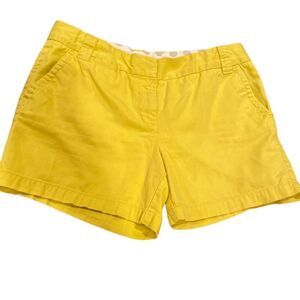 J Crew Chino Classic Twill City Fit Size 8 Yellow Shorts